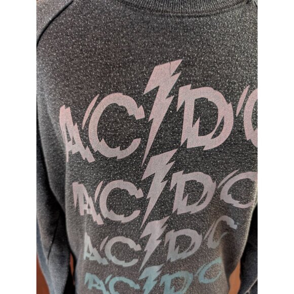 AC/DC Lucky Brand Black Graphic Sweatshirt S Cotton/Polyester Womens - Picture 2 of 7